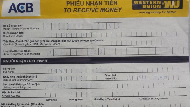Cách Chuyển Tiền Qua Western Union Về Việt Nam